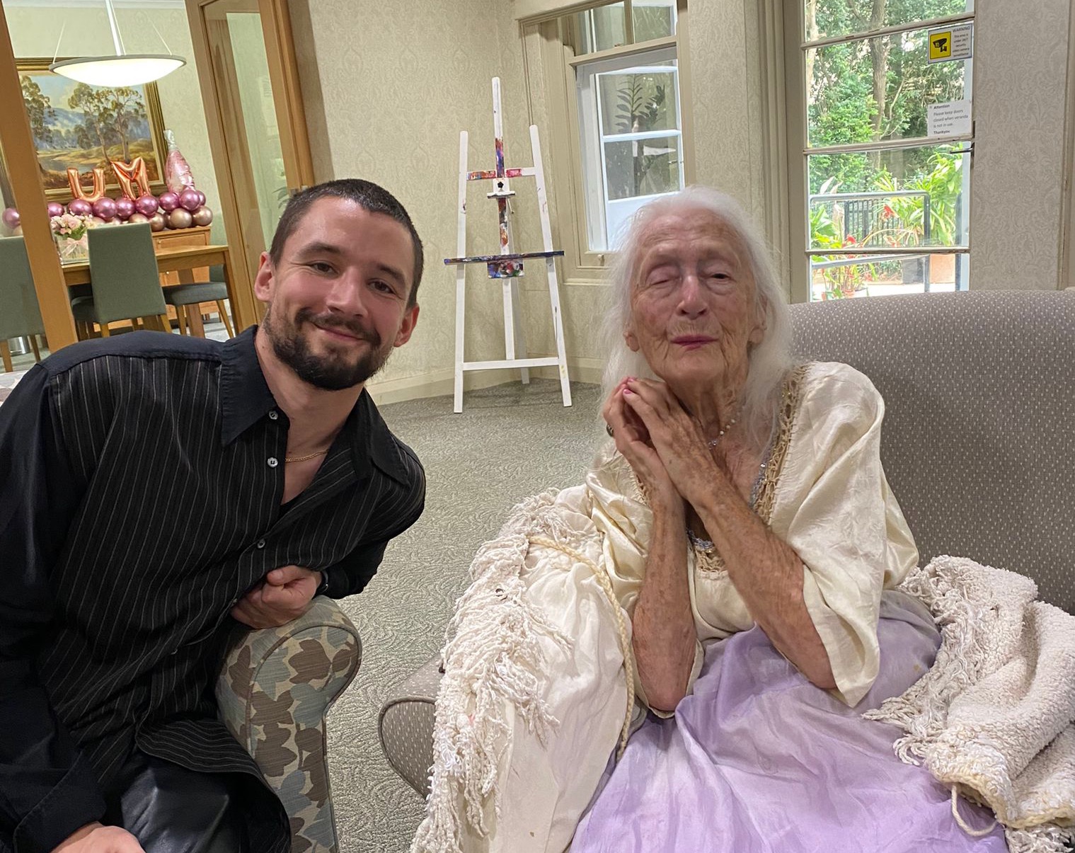 Eileen with James Batchelor [Photo: Sue Healey]